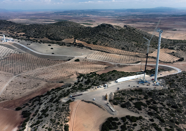 Foto Capital Energy recibe los aerogeneradores de Siemens Gamesa para el parque eólico La Herrada, en Albacete.